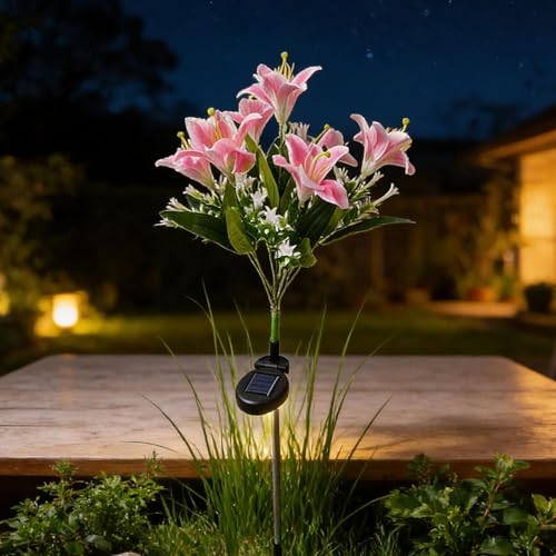 Luces solares de flores para dar vida y calidez a su hogar 2