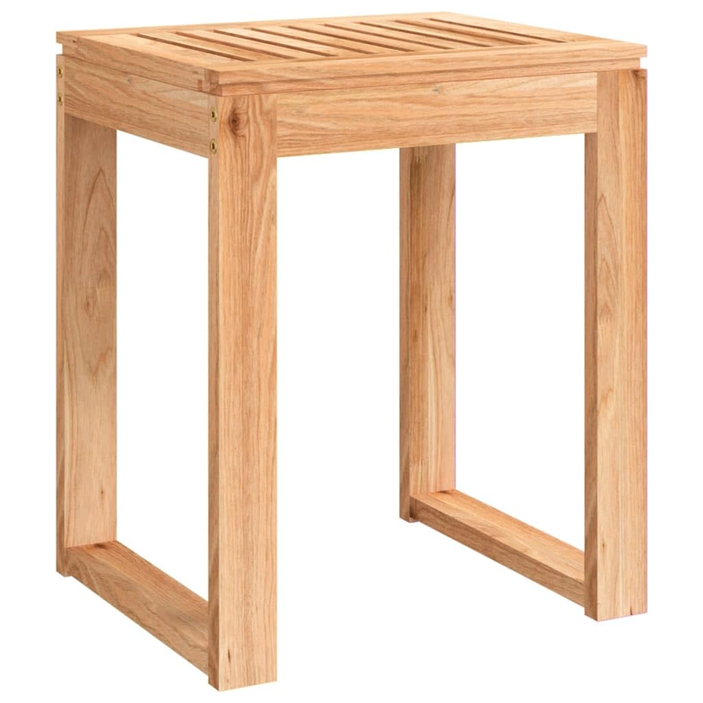 vidaXL Bathroom Stool Solid Wood Walnut 40x30x46cm