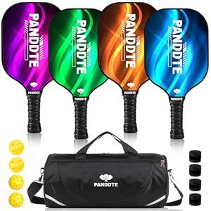 PANDDTE Graphit Pickleball Schläger Set, 4 Farben