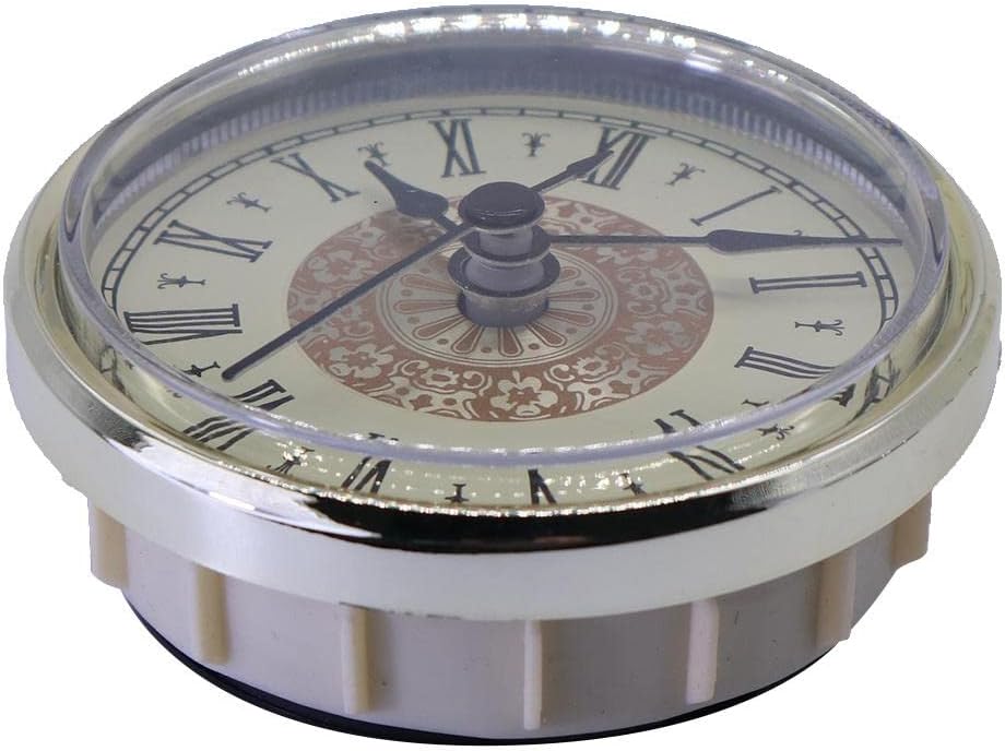CALANDIS™ 4xRoman Numeral Plastic Quartz Clock Insert Movement Mechanism Gold Trim | Watches for Parts | Parts Tools & Guides | Watches Parts & Accessories