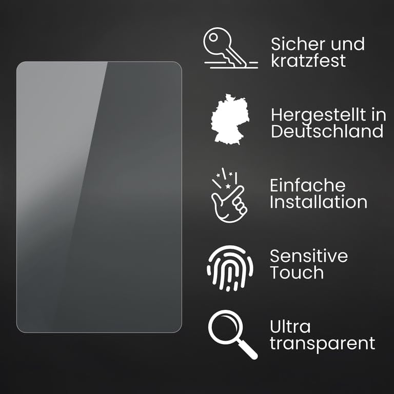 Bruni Screen Protector compatible with DeLonghi PrimaDonna Soul ECAM610.55.SB Protector Film, crystal clear Protective Film (2X)