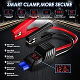 Imazing Portable Car Jump Starter - 2000A Peak 18000mAH (Up to 10L Gas or 8L Diesel Engine) 12V Auto Battery Booster Portable Power Pack with LCD Display Jumper Cables, QC 3.0 and LED Light - 4