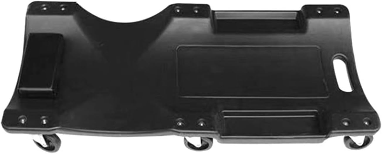 Plastic Automotive Garage Repair Low Profile Under Car Rolling Creeper with Padded Headrest,for Mechanic Garages and Workshops(Black)
