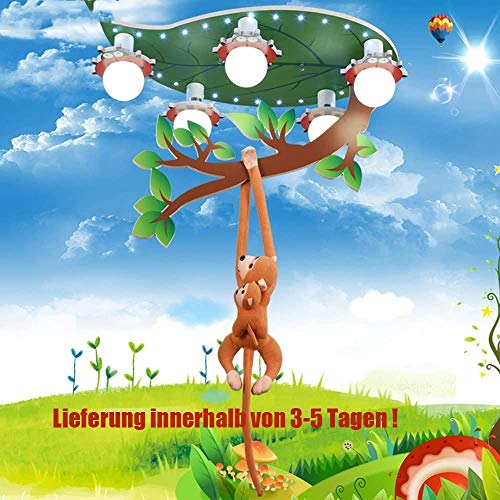 Preisvergleich Produktbild LXSEHN Jungen Mädchen Zimmer Affe Deckenleuchte / Kronleuchter Creative LED Augenschutz Kindergarten Schlafzimmer Cartoon Lampen / Sectional Dimmen