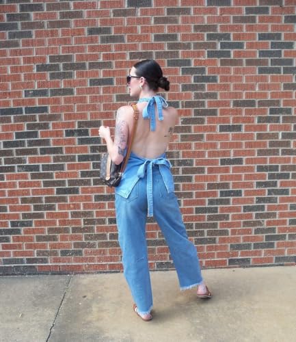 LifeShe Barrel Jeans for Women Mid Rise Wide Leg Denim Pants Baggy Boyfriend Raw Hem Trousers4