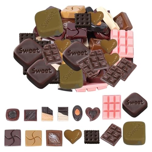Mini breloques en résine chocolat 3D mignon rose