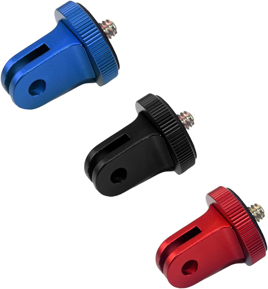 DECHOUS 3pcs Aluminum Alloy Adjustable Camera Mount Brackets with Small Ball Head for DSLR Tripod Accessories Compatible with 4/1 Screw, Camera Mount Adapter for Photography Random Color