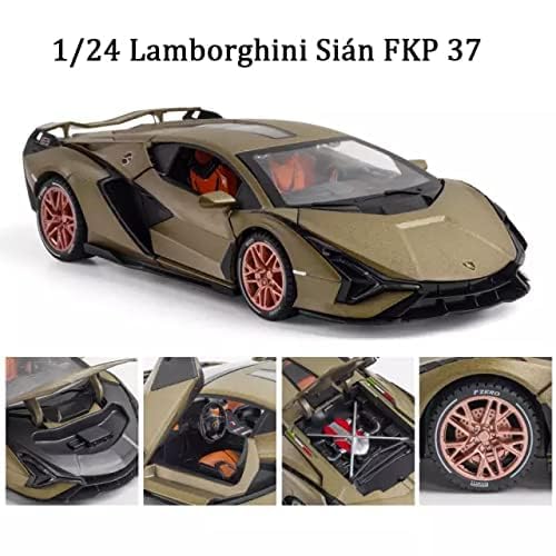 Image of SPITEN LAMBOR SIAN FKP 37 Sport 1:24 Big Size Diecast Scale Model Alloy Metal Pull Back Toy car for Kids with Openable Doors & Light, Music Toy Vehicle for Kids - Colors as Per Stock