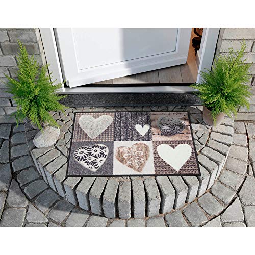 Salonloewe Fußmatte waschbar Alpenglück Herzen | 50 x 75 cm - 0787269483972 Salonloewe Fußmatte waschbar Alpenglück Herzen | 50 x 75 cm