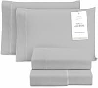 Jogo De Lençol Cama Box King Size 4 Peças Percal 600 Fios Toque Macio Cinza
