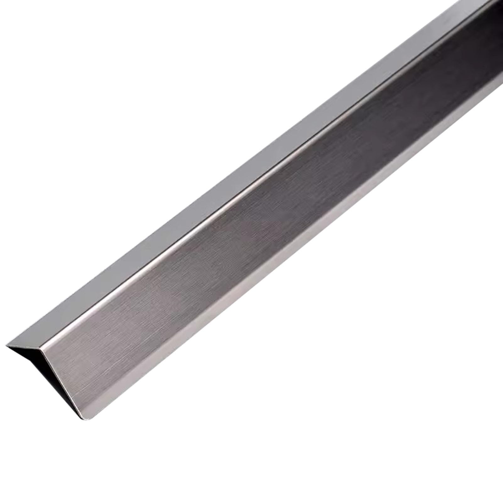 Protector de esquina de pared de acero inoxidable, 39, 47, 55, 63, 71 pulgadas de largo, autoadhesivo, borde de seguridad de borde ancho, plateado 2 de longitud de 140 cm