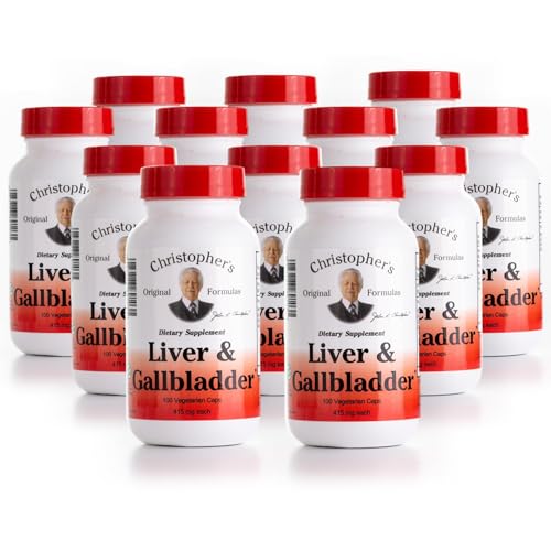 Christopher's Original Formulas Liver & Gallbladder Formula Capsules - Gallbladder Supplements with Digestive Enzymes - Supports Digestive System with Natural Herbs - Pack of 12