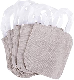 8" x 8" Canvas Tote Sacks Natural Color for Arts & Crafts, Reusable
