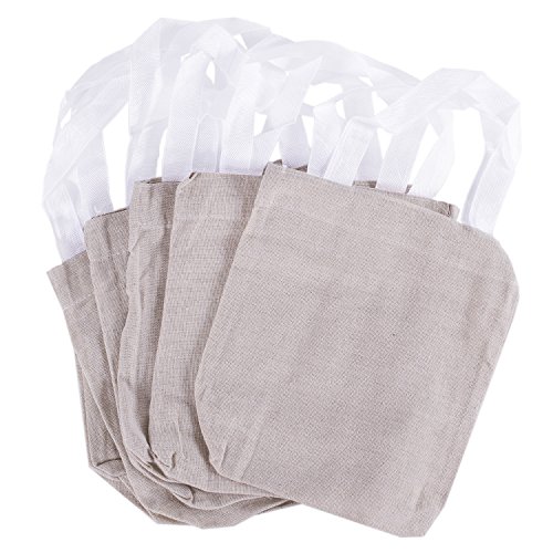 8" x 8" Canvas Tote Sacks Natural Color for Arts & Crafts, Reusable