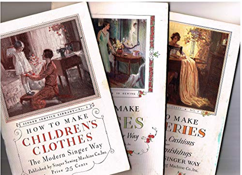 Singer Sewing Library - Set of 4 Books (1. Short Cuts to Home Sewing, 2. How to Make Dresses, 3. How to Make Children's Clothes, 4. How to Make Draperies, Slip Covers, Cushions and other Home Furnishings)