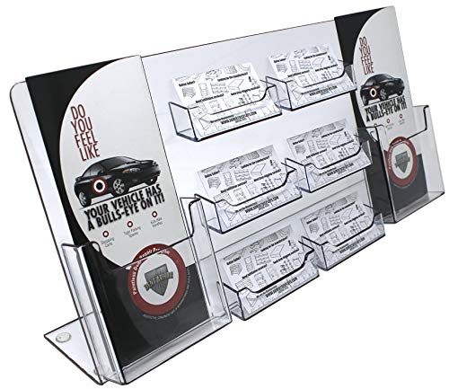 T'z tagz clear acrylic 2 brochure holders - 6 business card table…
