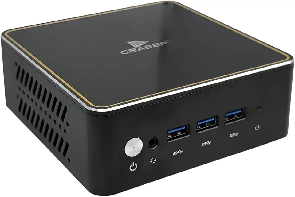 Mini Desktop Portátil Home/Office Intel Core i5-6200U (Até 2.8GHz) 256GB SSD, 8GB RAM, Wi-Fi e Bluetooth 4.2 com Saídas HD.MI/DisplayPort, Windows 11 Pro - Preto