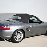 Sierra Auto Tops Convertible Top Replacement for Porsche Boxster 2003-2004, Stayfast Canvas, Black, Heated Glass Window