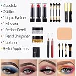 coliusa 58 Colors Professional Makeup Kit for Women, Full Kit with Eye Shadow, Blush, Lipstick, Compact Powder, Mascara, Eyeliner, Lip Liner, Eyebrow Pencil, Glitter Powder (331N)