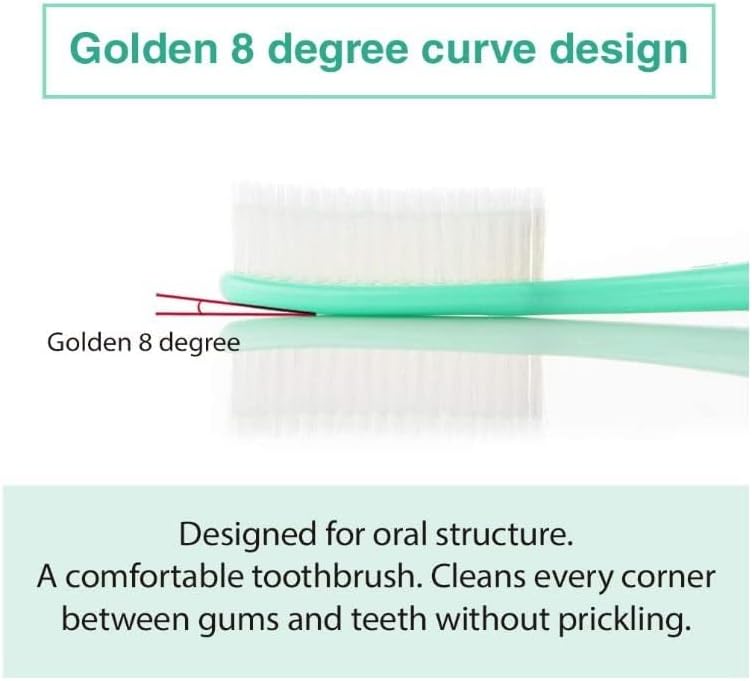 Miniatura 4 de Wangta - Cepillo de dientes suave, paquete de 10 (color blanco piedra), el mejor cepillo de dientes manual para una limpieza máxima y eficiente y