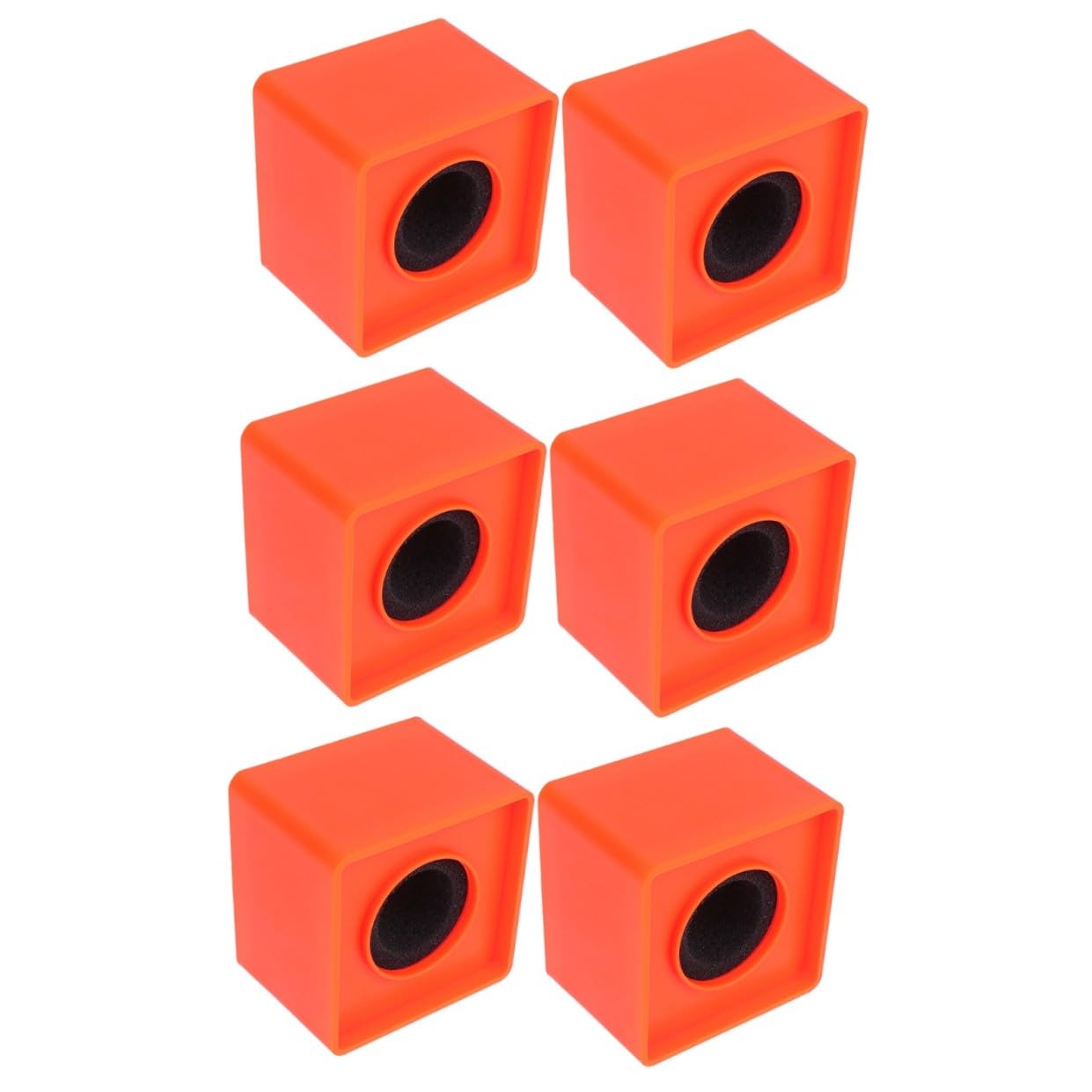 UPKOCH 3er-set Interview-mikrofonständer Abs Logo Flaggenstation Kreatives Design Großer Platz Für Logo Orange Passend Für Mikrofone 2 Stück X 3