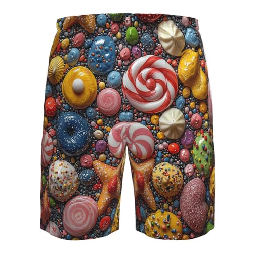 Men Swim Trunks Beach Shorts Swimwear Summer Bathing Suits - Colorful Candy4