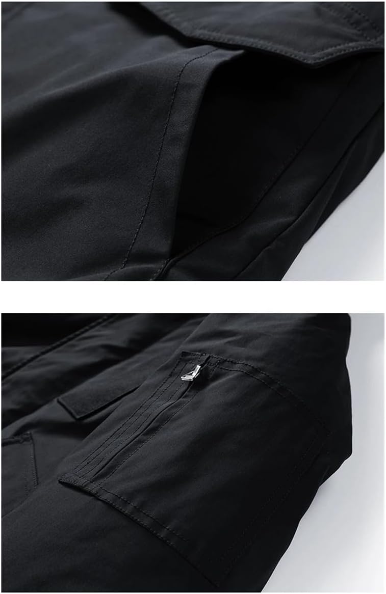Men's Winter Down Jacket Solid Down Coats Casual Thick Warm Hooded Lightweight Down Jacket