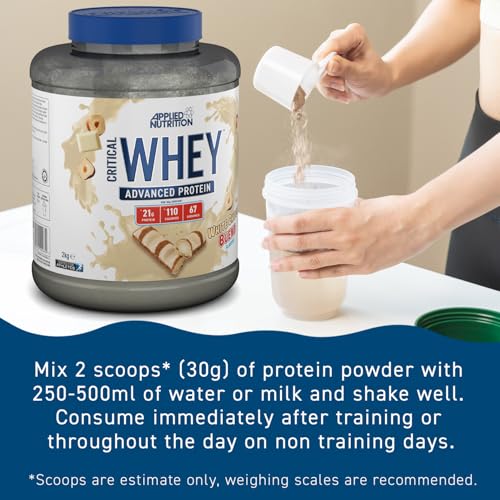 Applied Nutrition Critical Whey Protein Powder 2kg - High Protein Powder, Protein Milkshake, Muscle Building Supplement with BCAAs & Glutamine (2kg - 67 Servings) (White Choco Bueno) - Image 6