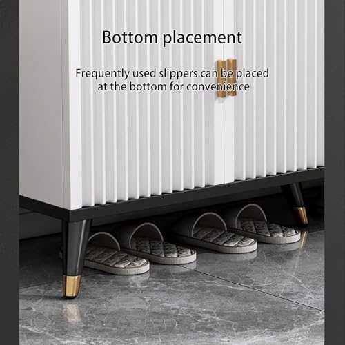 Banc à chaussures avec rangement caché meuble à chaussures moderne et fin de 120 cm