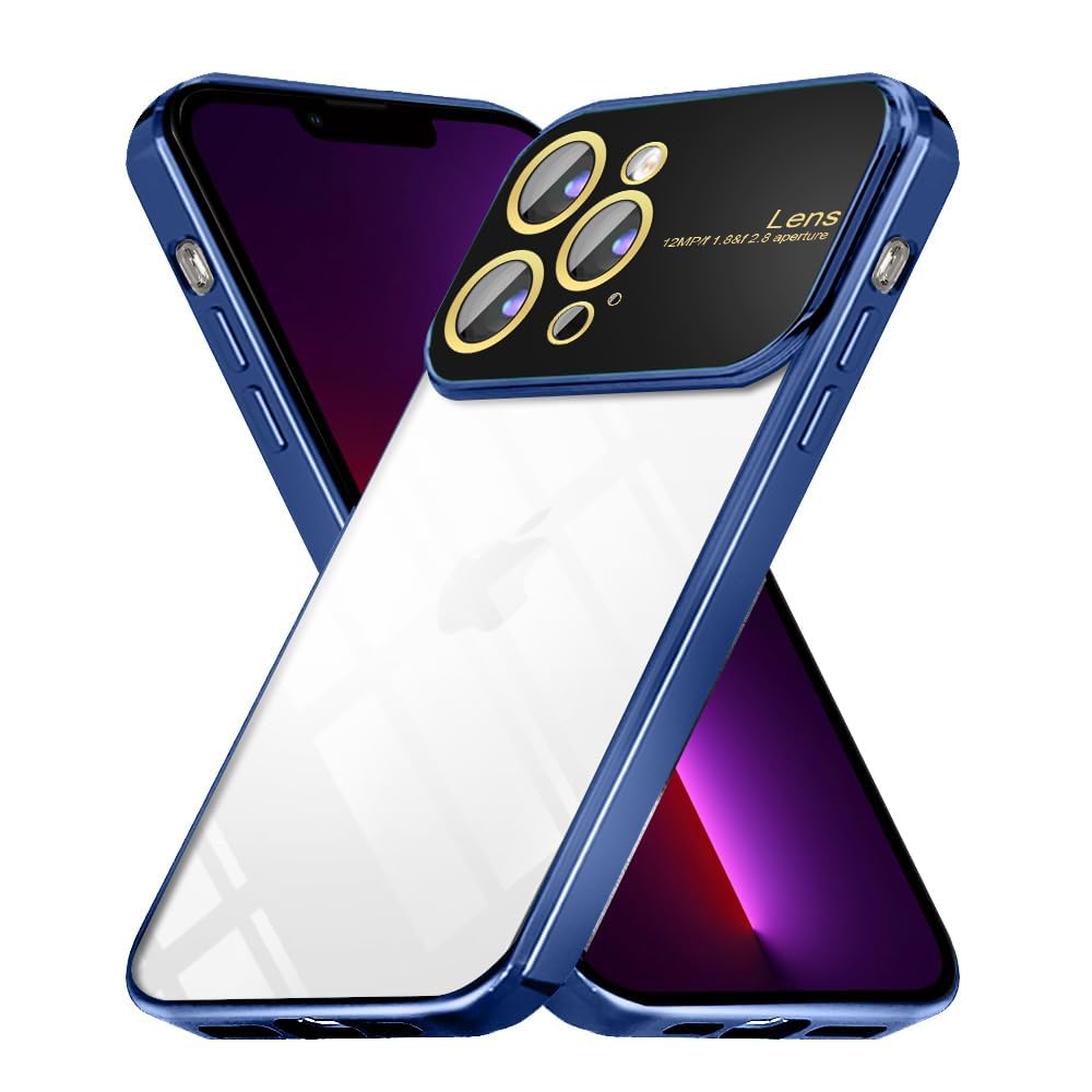 Erams online for iPhone 13 Pro Max Luxury Electroplating Glass Lens Window Clear Case Large Camera Protector Soft Transparent Silicone Back Cover for iPhone 13 Pro Max (Blue) (B0CK4XFD1C) Amazon Price History, Amazon Price Tracker
