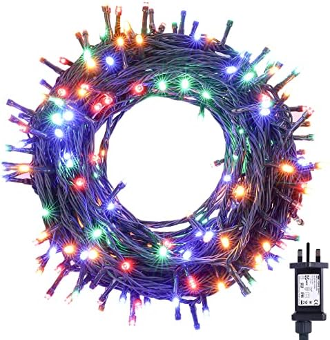 OUSFOT LED String Lights Christmas Tree Lights 25M 250 LED 8 Modes Multi-Colour IP65 Waterproof Outdoor Indoor Holidays Party Decoration