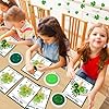 Motipuns 30 Pcs St. Patrick's Day Handprint Cards with 3 Pcs Large Ink Pads Shamrock Craft Kits for Sunday School Crafts Supplies Religious St. Patrick's Day Activity for Church Spring Crafts #3