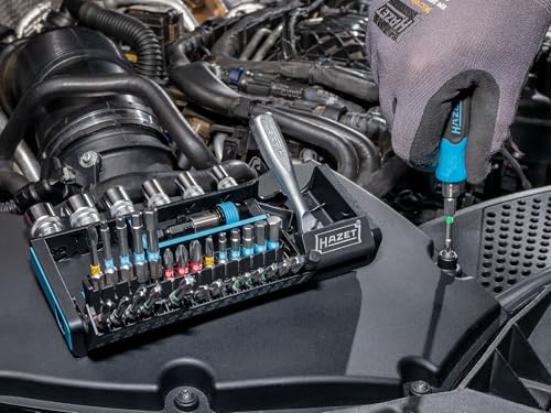 Image of HAZET Smartholder Tool Holder 2300SH-1 I 39-Piece Tool Bit Set, Drive: Hexagon 6.3 (1 /4 Inch), Square 6.0.12 in (1 /4 Inch) I Practical Tool Set Extremely Handy and Compact