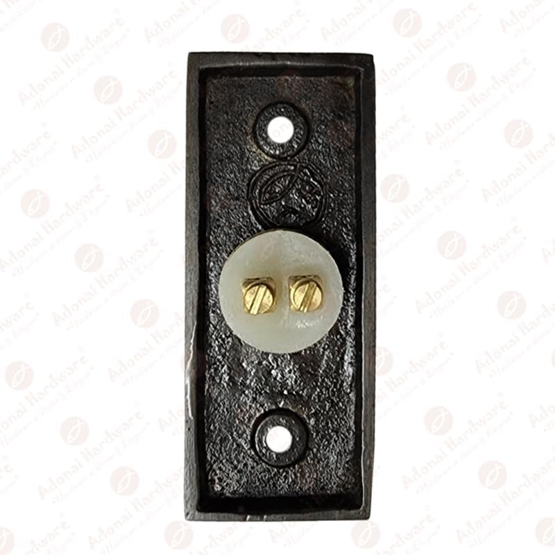 Adonai Hardware Rectangular Victorian Brass Bell Push or Door Bell or Push Button - Antique Brass
