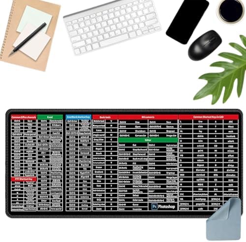 TOP SELECT Windows & Office Keyboard Shortcuts Desk Mat | Gaming Mouse ...
