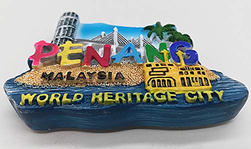 Imán de nevera 3D Penang Malasia souvenir decorativo miniatura 4