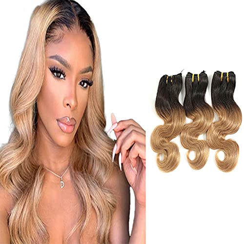 Ombre Human Hair 3 Bundles Body Wave 1b 27 Bundles Body Wave Weave Ombre Honey Blonde Human Hair Unprocessed Peruvian Hair Extensions Grade 8a 20 22 24 Inch