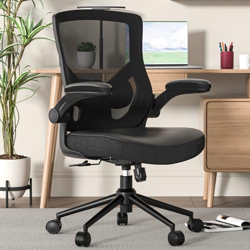 Ergonomic Leather Office Chair with S-Back