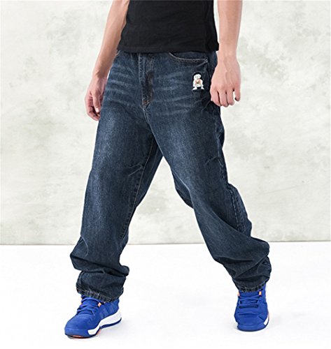 Men's Fashion Hip Hop Baggy Jeans Denim3