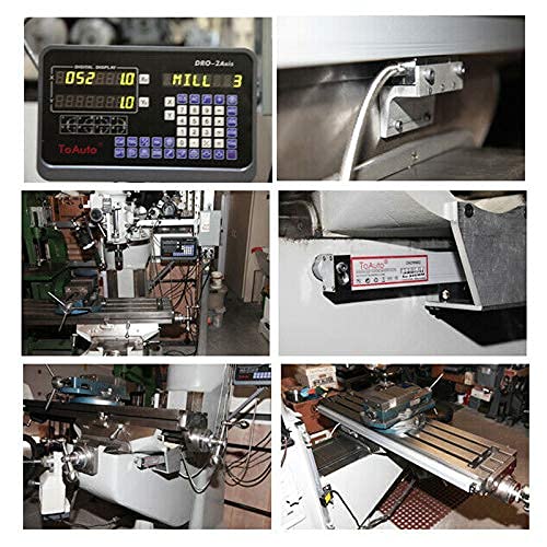 DRO 3 Axis Digital Readout Display +3pc Glass Linear Scale for CNC Mill Lathe Machine (150+300+600)