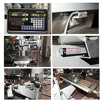 TOAUTO Digital Reading 2-Axis 3-Axis DRO Display Linear Scale 100mm 4 Precision 5um Bridge Port Knee Milling Lathe for EDM Mill Machines