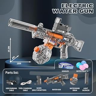 Electric Water Gun for Adult Kids,Outdoor Automatic Water Suction Water Squirt, Outdoor Backyard Pool Summer Swimming Pool Beach Water Toy