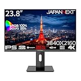 JAPANNEXT 23.8インチ モニター 4K UHD 3840x2160解像度 IPS ディスプレイ (KVM/HDMI/USB-C 給電 (65W) / DisplayPort/スピーカー内蔵/ブルーライトカット) JN-IPS2380UHDR-C65W-HSP