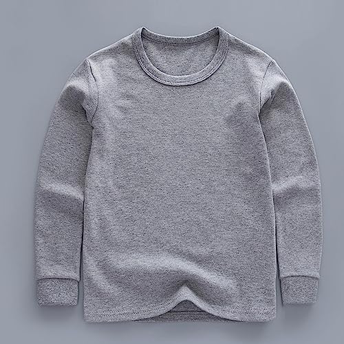 Toddler Girl Boys Crewneck Sweatshirt Long Sleeve Solid Color Pullover Tops Little Kid Fall Winter2