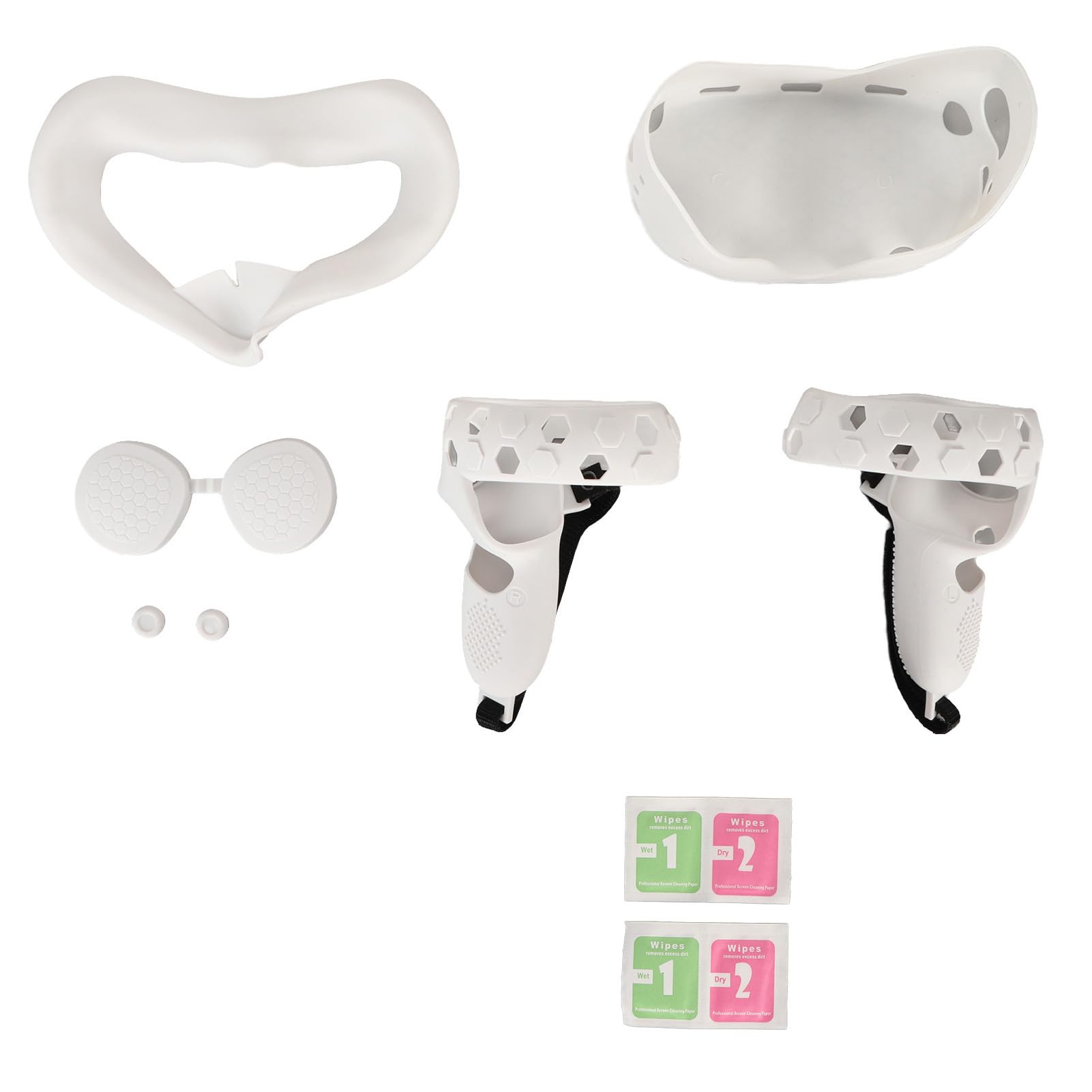 Acouto Set di Cover in Silicone da 5 Pollici per 2 Include Cover per Controller VR Shell Shakes Stick Bianco è Progettato per Proteggere il Set di in Silicone da 5 Pollici per 2 di in (WHITE)