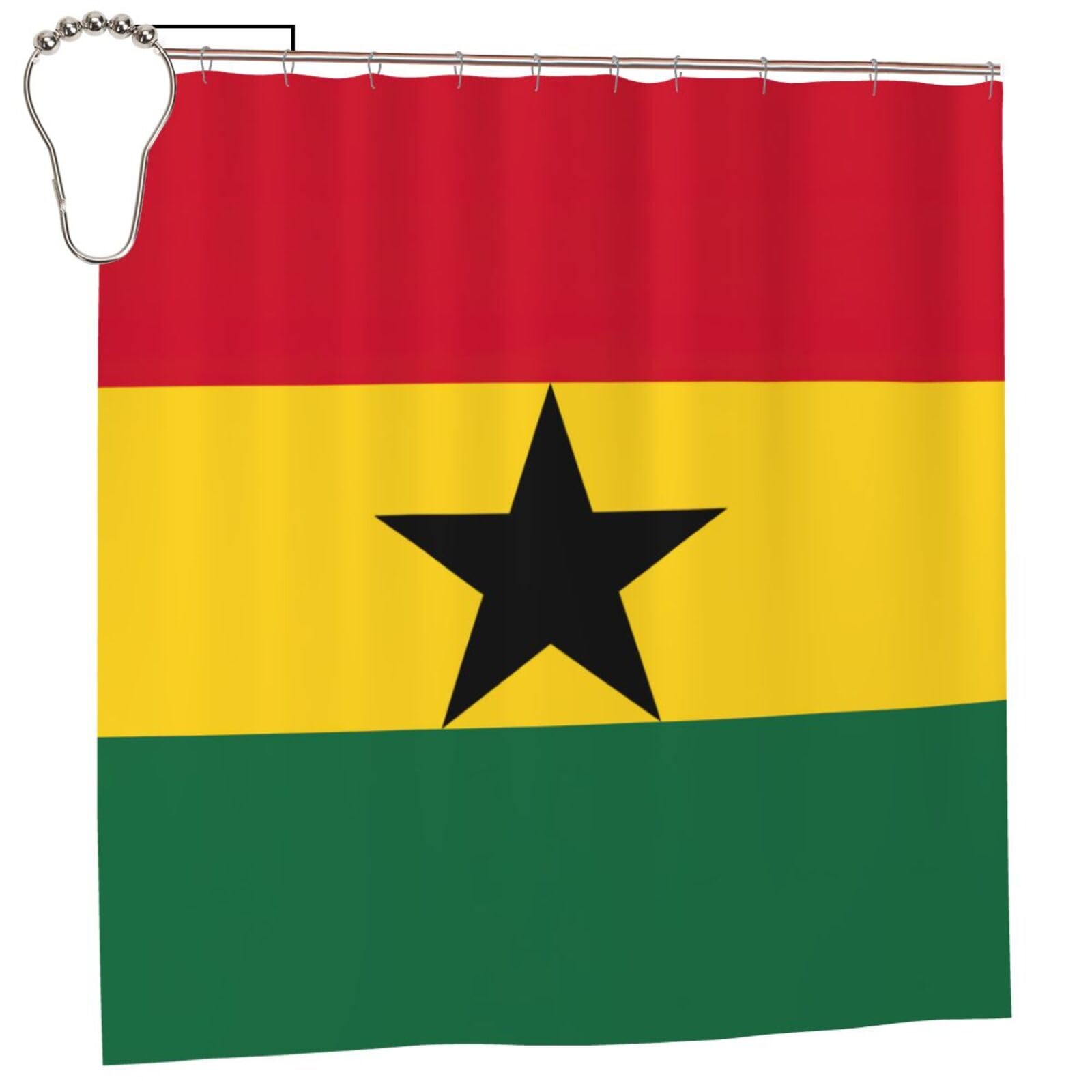 Rideau de douche Ghana pour d&eacute;corer votre salle de bain exotique