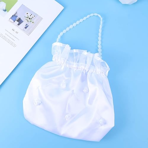 Miniatura 5 de ULTNICE Bolsa de dinero de satén para novia boda bolso de fiesta blanco 1 Blanco 1