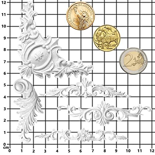 Funshowcase Baroque Style Curlicues Scroll Lace Emboss Border Fondant Silicone Mold #TOP3