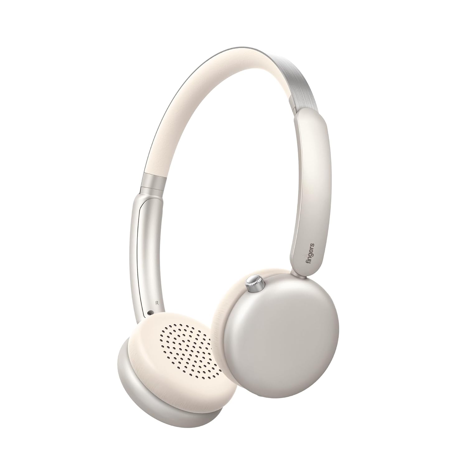 FINGERS 3D-Trance ANC Wireless Headphones (52 dB Deep Active Noise Cancellation, 360° Spatial Sound, 120 Hrs Playtime, 40ms Low Latency, Multi-Point Pairing, Premium Zip Case Bundled), Pearly Gold