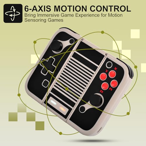 MOLICUI for Nintendo Switch Controller: NES Style,Left and Right Wireless Controller with Charging Grip Compatible with Nintendo Switch/OLED/Lite